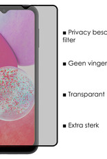 Samsung Galaxy A14 Screenprotector Tempered Glass Privacy Cover Gehard Glas Beschermglas - 3x
