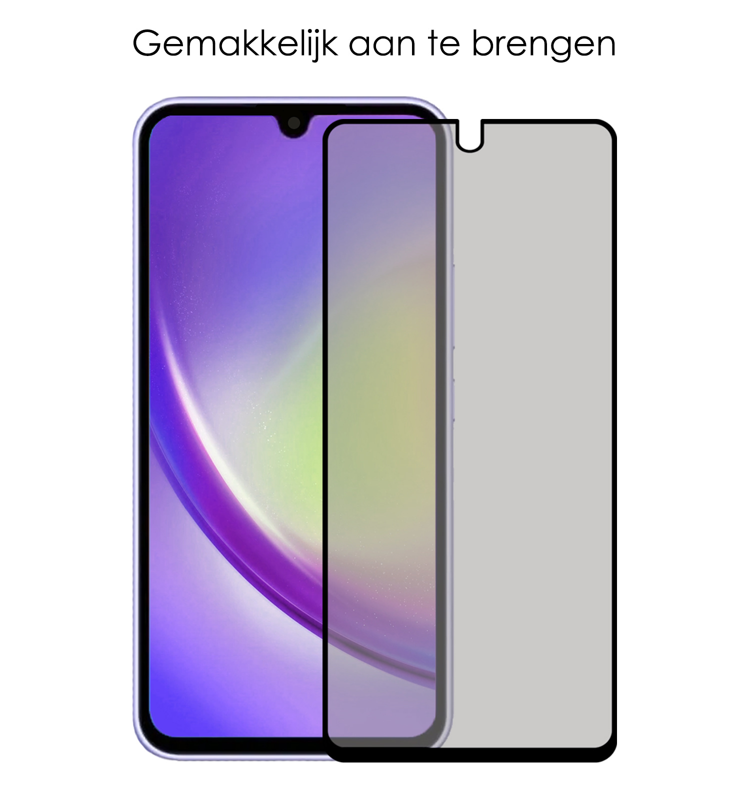 NoXx Screenprotector Geschikt voor Samsung A34 Screenprotector Privacy Tempered Glass Gehard Glas Display Cover