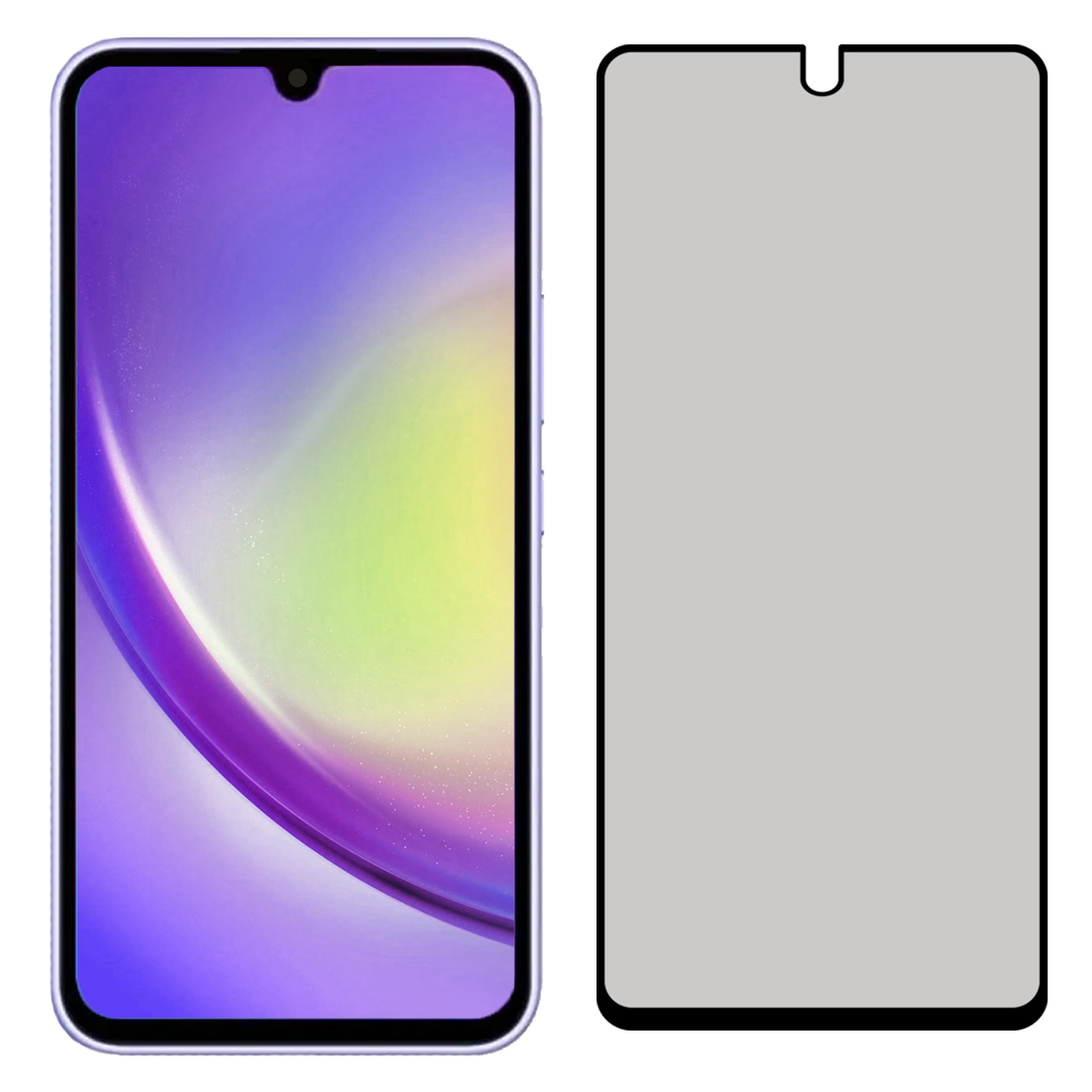 NoXx Screenprotector Geschikt voor Samsung A34 Screenprotector Privacy Tempered Glass Gehard Glas Display Cover