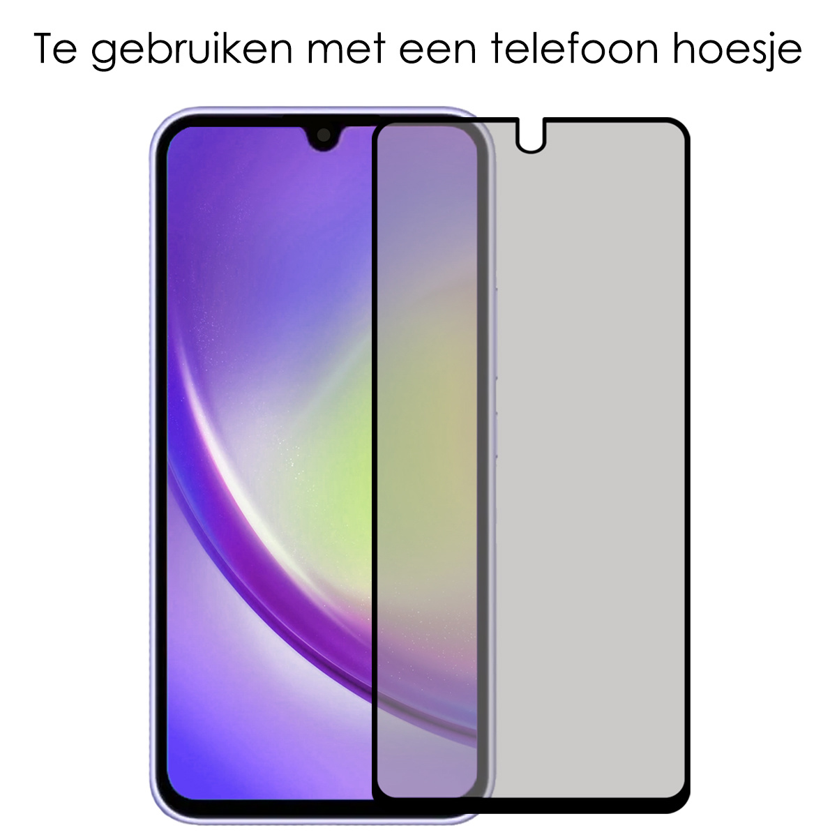NoXx Screenprotector Geschikt voor Samsung A34 Screenprotector Privacy Tempered Glass Gehard Glas Display Cover
