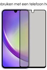 NoXx Screenprotector Geschikt voor Samsung A34 Screenprotector Privacy Tempered Glass Gehard Glas Display Cover - 2x