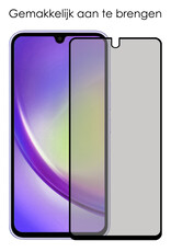 NoXx Screenprotector Geschikt voor Samsung A34 Screenprotector Privacy Tempered Glass Gehard Glas Display Cover - 3x