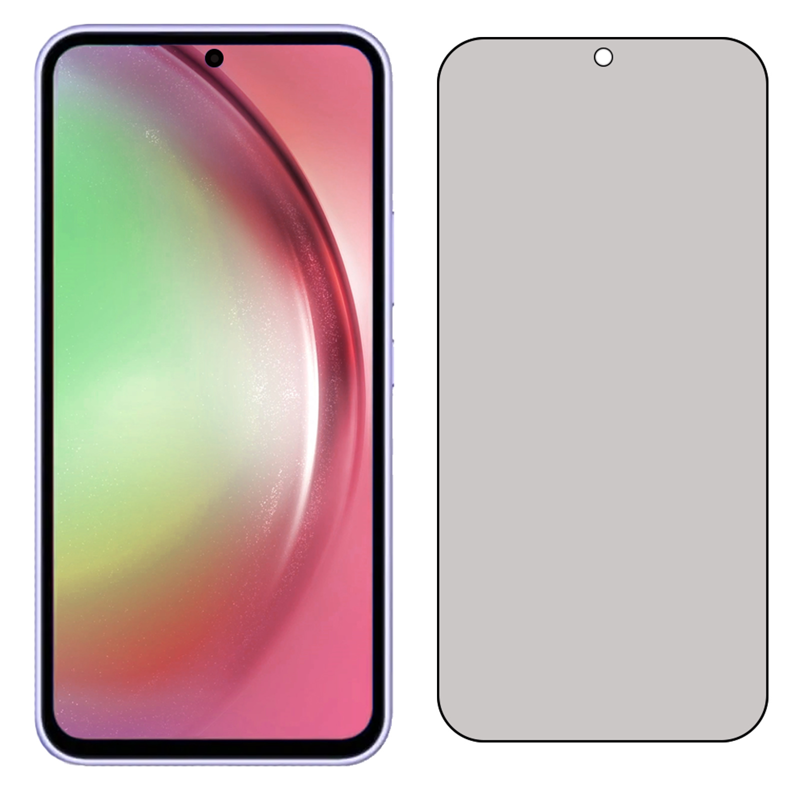 NoXx Screenprotector Geschikt voor Samsung A54 Screenprotector Privacy Tempered Glass Gehard Glas Display Cover