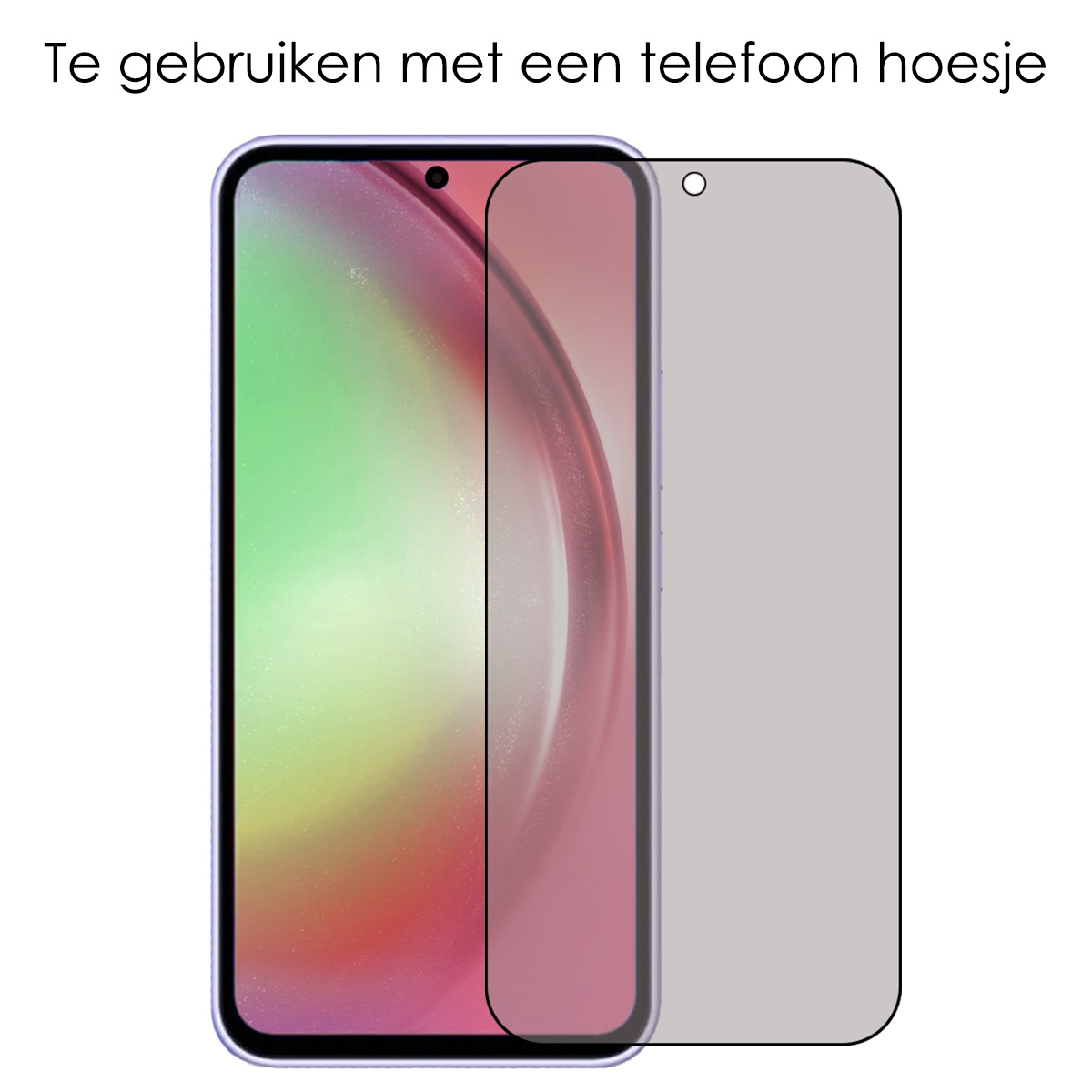 NoXx Screenprotector Geschikt voor Samsung A54 Screenprotector Privacy Tempered Glass Gehard Glas Display Cover