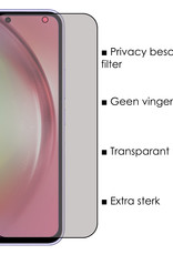 NoXx Screenprotector Geschikt voor Samsung A54 Screenprotector Privacy Tempered Glass Gehard Glas Display Cover - 2x