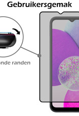 Nomfy Screenprotector Geschikt voor Samsung A14 Screenprotector Privacy Bescherm Glas - Screenprotector Geschikt voor Samsung Galaxy A14 Privacy Screenprotector Tempered Glass - 2 PACK