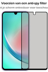 Nomfy Screenprotector Geschikt voor Samsung A34 Screenprotector Privacy Bescherm Glas - Screenprotector Geschikt voor Samsung Galaxy A34 Privacy Screenprotector Tempered Glass - 2 PACK