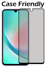 Nomfy Screenprotector Geschikt voor Samsung A34 Screenprotector Privacy Bescherm Glas - Screenprotector Geschikt voor Samsung Galaxy A34 Privacy Screenprotector Tempered Glass - 2 PACK