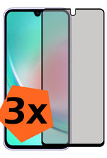 Nomfy Screenprotector Geschikt voor Samsung A34 Screenprotector Privacy Bescherm Glas - Screenprotector Geschikt voor Samsung Galaxy A34 Privacy Screenprotector Tempered Glass - 3 PACK