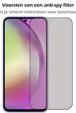 Nomfy Screenprotector Geschikt voor Samsung A54 Screenprotector Privacy Bescherm Glas - Screenprotector Geschikt voor Samsung Galaxy A54 Privacy Screenprotector Tempered Glass - 3 PACK