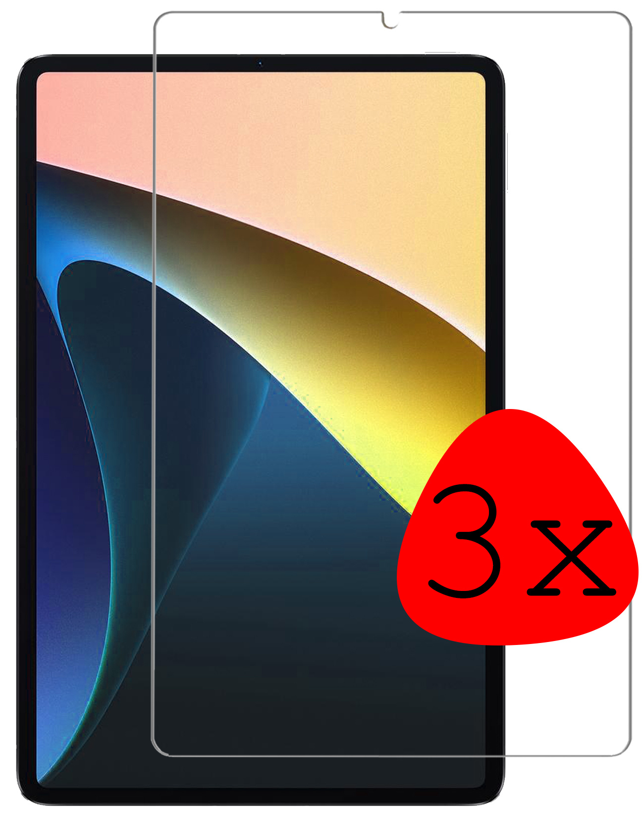 BASEY. Screenprotector Geschikt voor Xiaomi Pad 5 Screenprotector Tempered Glass - Screenprotector Geschikt voor Xiaomi Mi Pad 5 Screen Protector Beschermglas - 3 Stuks