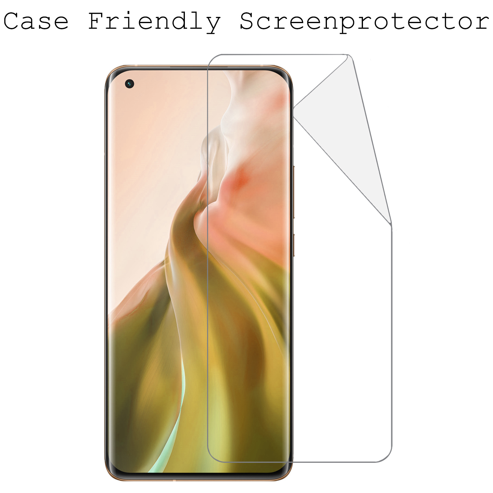 BASEY. Screenprotector Folie Geschikt voor Xiaomi Mi 11 Screenprotector Bescherm Folie Soft TPU - Screenprotector Folie Geschikt voor Xiaomi Mi 11 Screen Protector Screen Cover - 3 Stuks