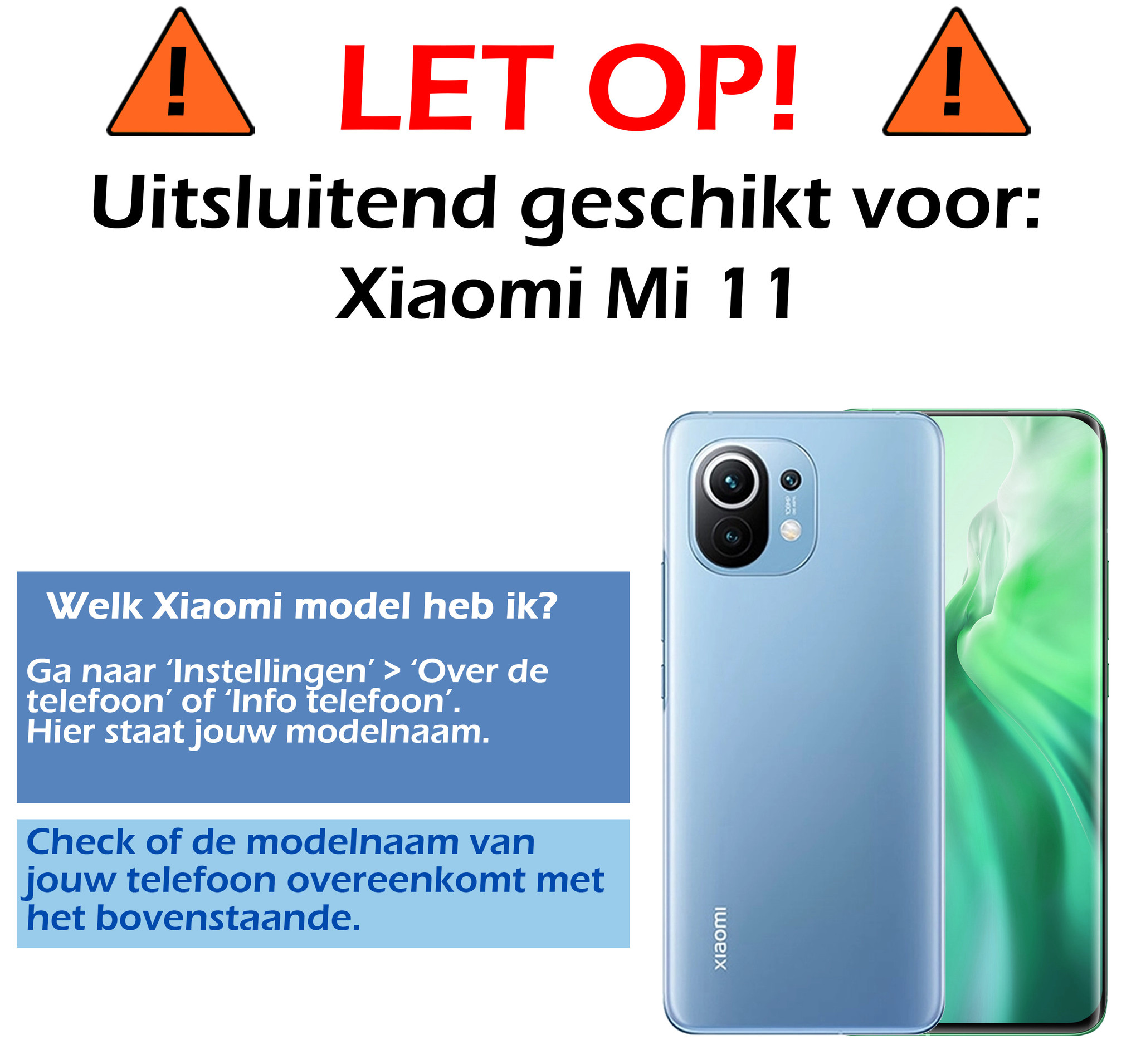 Nomfy Screenprotector Folie Geschikt voor Xiaomi Mi 11 Screenprotector Bescherm Folie Screen Protector Folie Telefoon