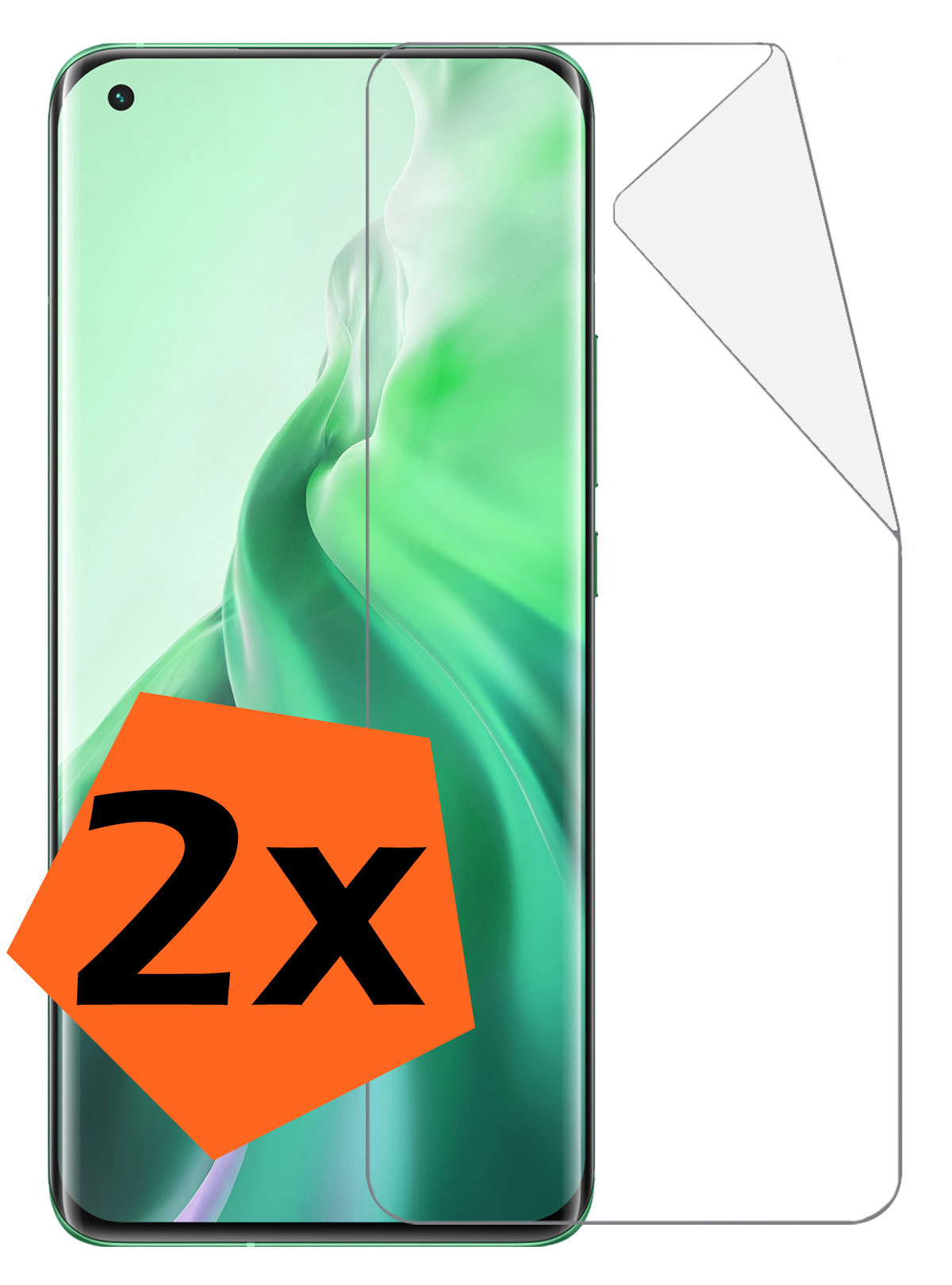 Nomfy Screenprotector Folie Geschikt voor Xiaomi Mi 11 Screenprotector Bescherm Folie Screen Protector Folie Telefoon - 2 PACK