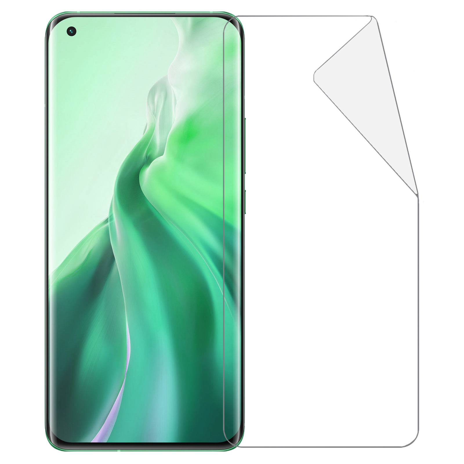 Nomfy Screenprotector Folie Geschikt voor Xiaomi Mi 11 Screenprotector Bescherm Folie Screen Protector Folie Telefoon - 2 PACK