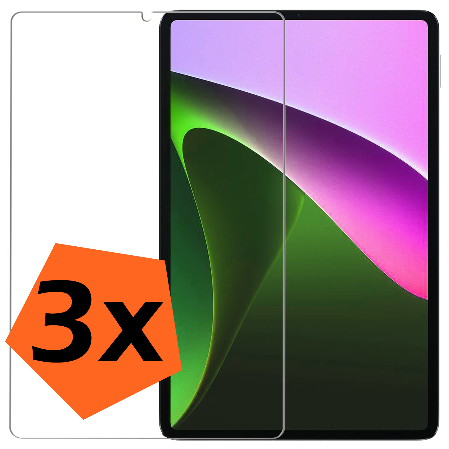 Nomfy Screenprotector Geschikt voor Xiaomi Pad 5 Screenprotector Bescherm Glas - Screen Protector Geschikt voor Xiaomi Mi Pad 5 Screenprotector Tempered Glass - 3 PACK