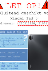 BASEY. Hoesje Geschikt voor Xiaomi Pad 5 Hoes Case Tablet Hoesje Tri-fold - Hoes Geschikt voor Xiaomi Mi Pad 5 Hoesje Hard Cover Bookcase Hoes - Zwart
