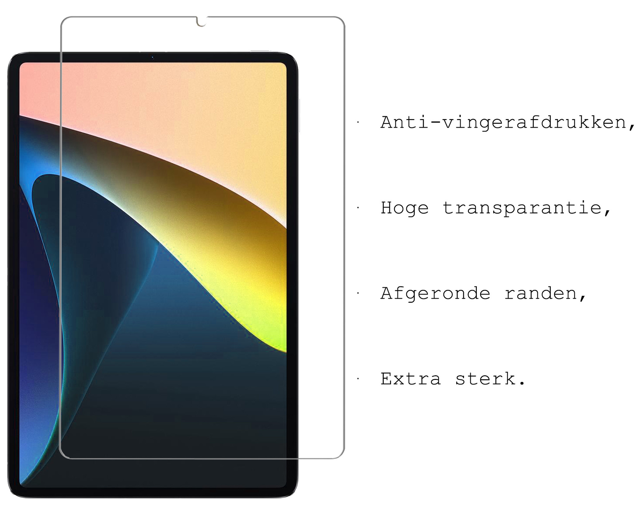 BASEY. Hoesje Geschikt voor Xiaomi Pad 5 Hoes Case Tablet Hoesje Tri-fold Met Screenprotector - Hoes Geschikt voor Xiaomi Mi Pad 5 Hoesje Hard Cover Bookcase Hoes - Zwart