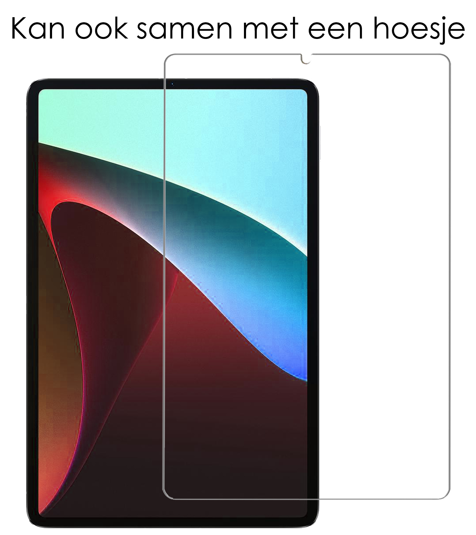 NoXx Hoesje Geschikt voor Xiaomi Pad 5 Hoesje Case Hard Cover Hoes Book Case Met Screenprotector - Zwart