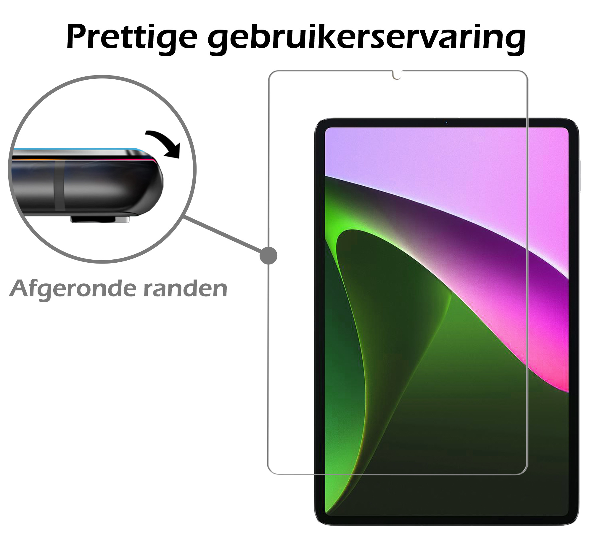 Nomfy Hoes Geschikt voor Xiaomi Pad 5 Hoes Tri-fold Tablet Hoesje Case Met Screenprotector - Hoesje Geschikt voor Xiaomi Mi Pad 5 Hoesje Hardcover Bookcase - Zwart