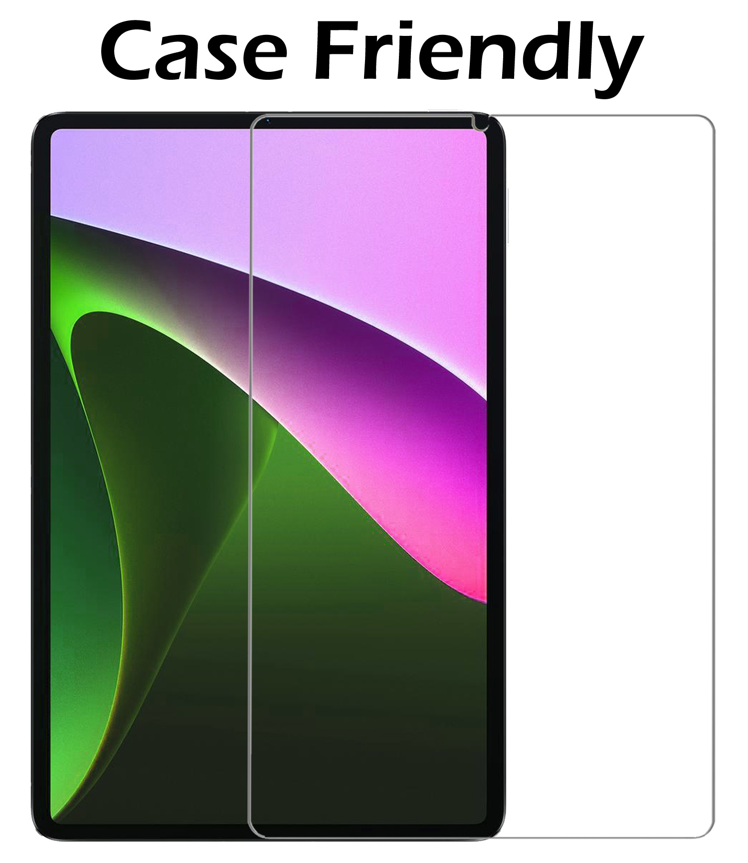 Nomfy Hoes Geschikt voor Xiaomi Pad 5 Hoes Tri-fold Tablet Hoesje Case Met Screenprotector - Hoesje Geschikt voor Xiaomi Mi Pad 5 Hoesje Hardcover Bookcase - Zwart