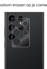 NoXx Samsung Galaxy S23 Ultra Camera Glas Screenprotector - Samsung Galaxy S23 Ultra Tempered Glass Camera Screenprotector - 2x