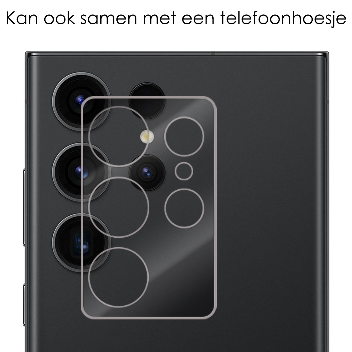 NoXx Screenprotector Geschikt voor Samsung S23 Ultra Camera Screenprotector Gehard Glas - Screenprotector Geschikt voor Samsung Galaxy S23 Ultra Screenprotector Camera Tempered Glass