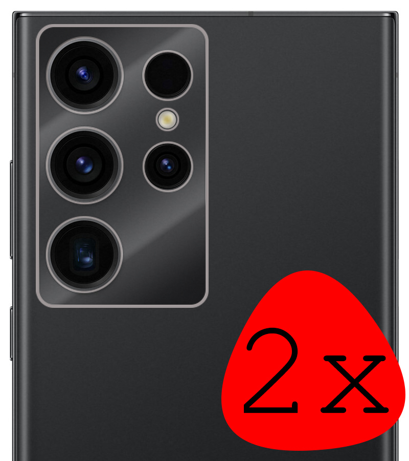 BASEY. Screenprotector Geschikt voor Samsung S23 Ultra Camera Screenprotector Tempered Glass Beschermglas Camera - Screenprotector Geschikt voor Samsung Galaxy S23 Ultra Camera Screen Protector - 2 Stuks