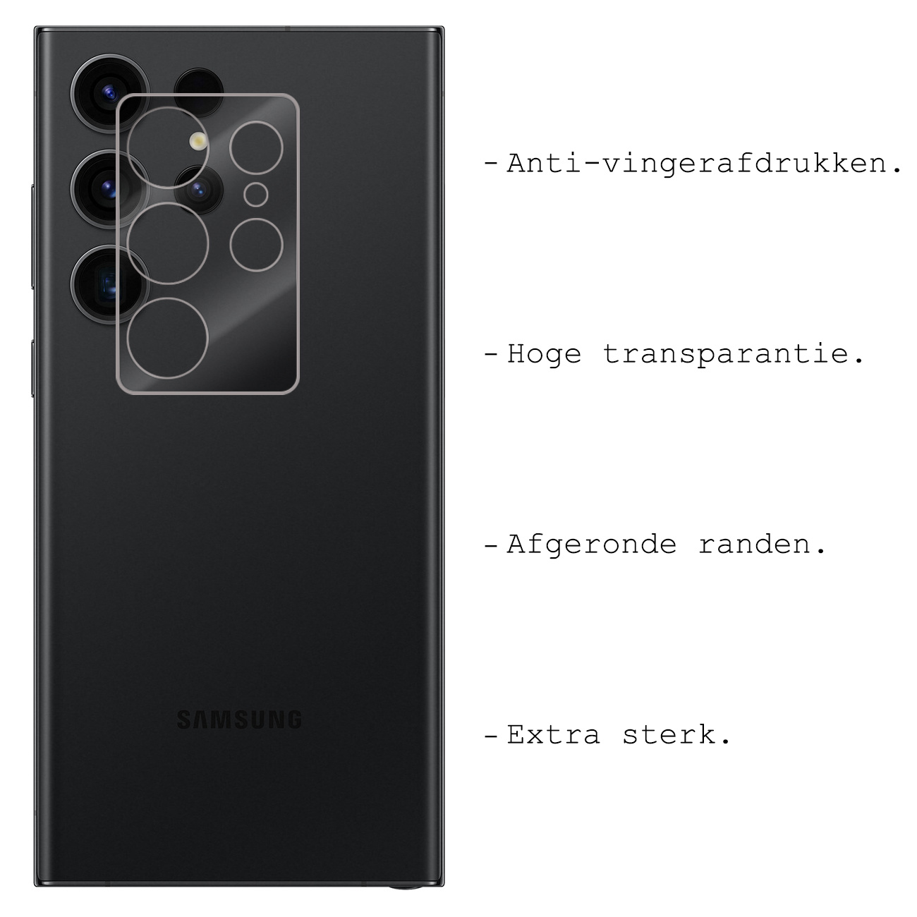 BASEY. Screenprotector Geschikt voor Samsung S23 Ultra Camera Screenprotector Tempered Glass Beschermglas Camera - Screenprotector Geschikt voor Samsung Galaxy S23 Ultra Camera Screen Protector