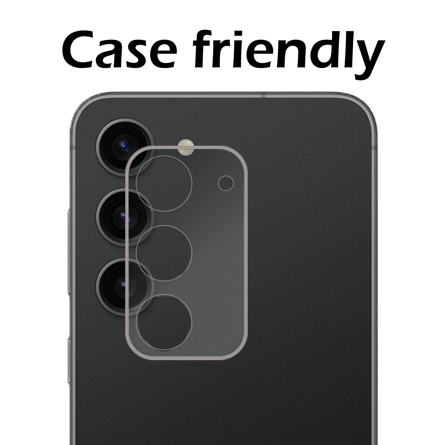 Nomfy Screenprotector Geschikt voor Samsung S23 Camera Screen Protector Beschermglas - Screenprotector Geschikt voor Samsung Galaxy S23 Camera Screenprotector Tempered Glass - 2 PACK