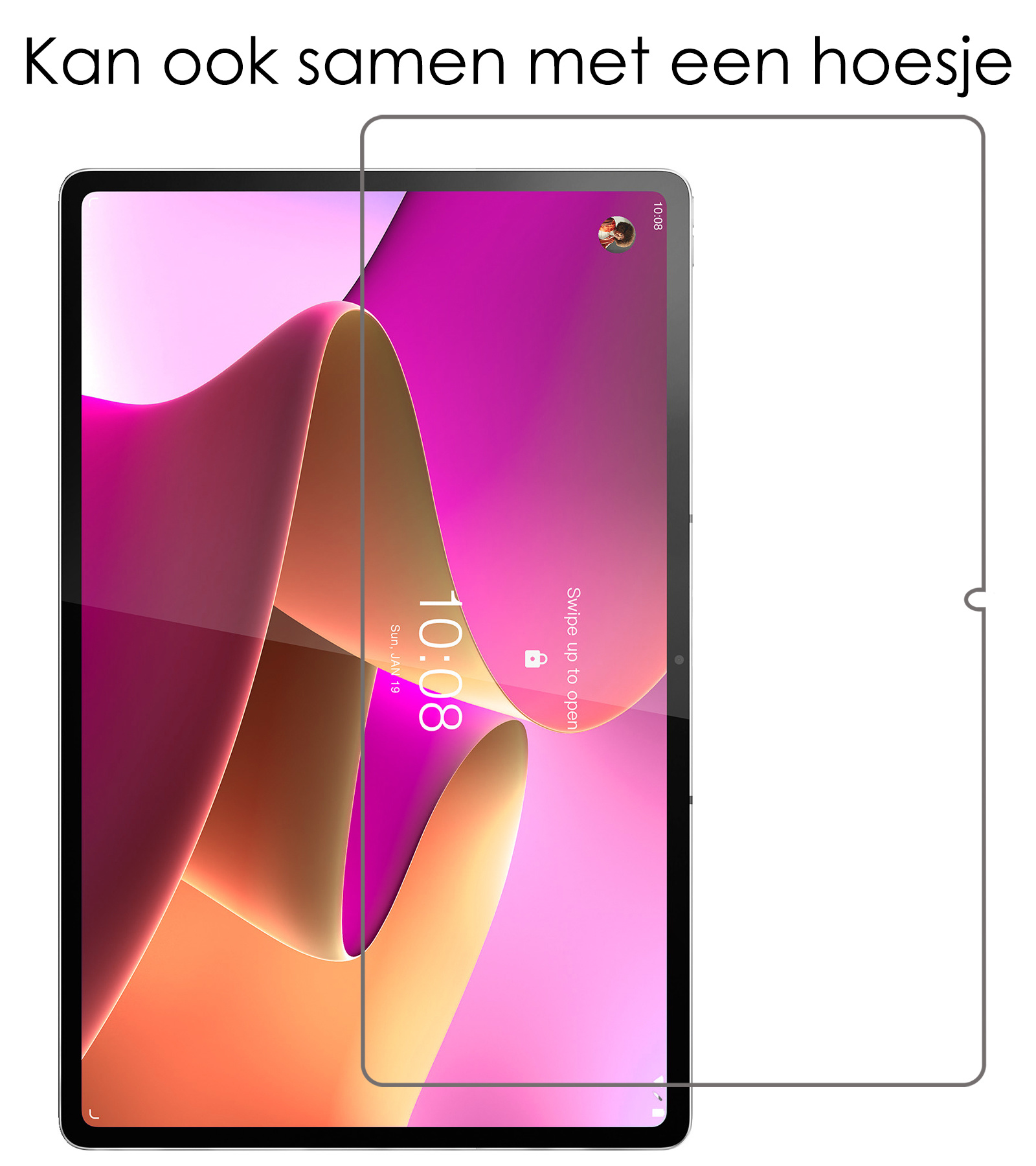 NoXx Screenprotector Geschikt voor Lenovo Tab P12 Pro Screenprotector Bescherm Glas Screen Protector - 2x