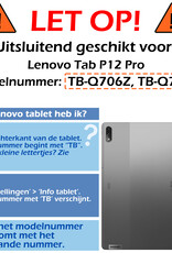 Nomfy Screenprotector Geschikt voor Lenovo Tab P12 Pro Screenprotector Bescherm Glas - Screen Protector Geschikt voor Lenovo Tab P12 Pro Screenprotector Tempered Glass