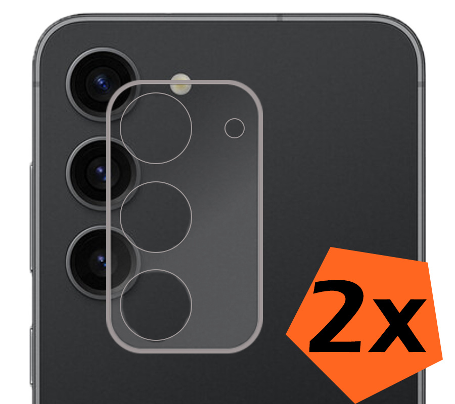Nomfy Screenprotector Geschikt voor Samsung S23 Plus Camera Screen Protector Beschermglas - Screenprotector Geschikt voor Samsung Galaxy S23 Plus Camera Screenprotector Tempered Glass - 2 PACK