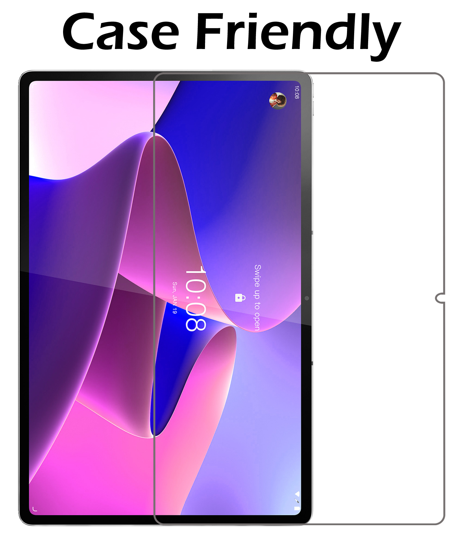 Nomfy Screenprotector Geschikt voor Lenovo Tab P12 Pro Screenprotector Bescherm Glas - Screen Protector Geschikt voor Lenovo Tab P12 Pro Screenprotector Tempered Glass - 3 PACK