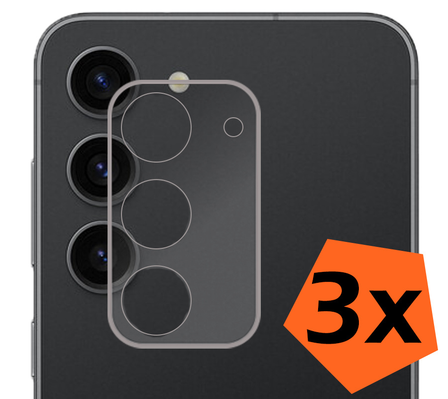 Nomfy Screenprotector Geschikt voor Samsung S23 Plus Camera Screen Protector Beschermglas - Screenprotector Geschikt voor Samsung Galaxy S23 Plus Camera Screenprotector Tempered Glass - 3 PACK