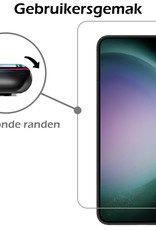 Nomfy Screenprotector Geschikt voor Samsung S23 Plus Screenprotector Bescherm Glas - Screenprotector Geschikt voor Samsung Galaxy S23 Plus Screen Protector Tempered Glass Volledig - 2 PACK