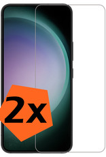 Nomfy Screenprotector Geschikt voor Samsung S23 Plus Screenprotector Bescherm Glas - Screenprotector Geschikt voor Samsung Galaxy S23 Plus Screen Protector Tempered Glass Volledig - 2 PACK