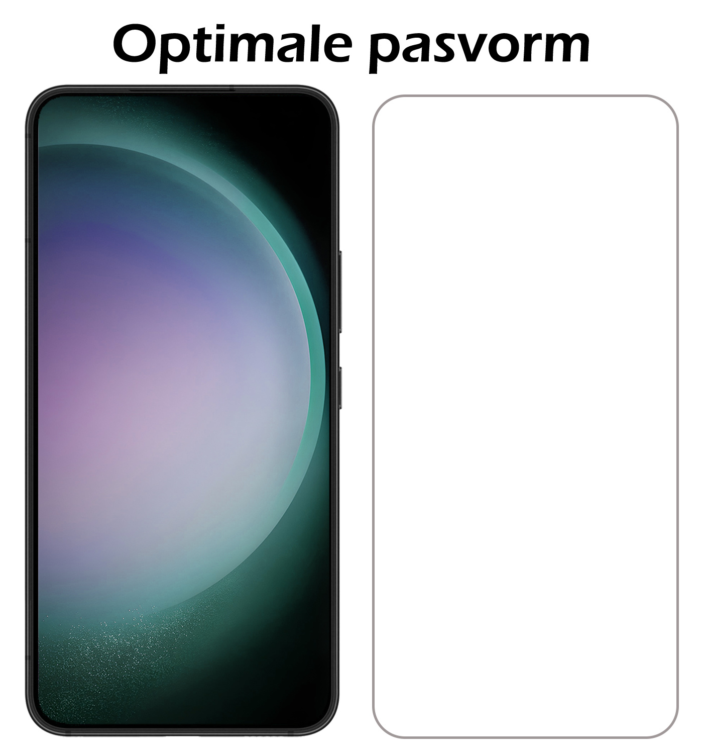 Nomfy Screenprotector Geschikt voor Samsung S23 Plus Screenprotector Bescherm Glas - Screenprotector Geschikt voor Samsung Galaxy S23 Plus Screen Protector Tempered Glass Volledig - 2 PACK