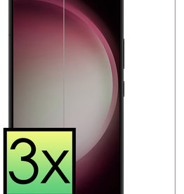 NoXx NoXx Samsung Galaxy S23 Plus Screenprotector Gehard Glas Met Dichte Notch - 3 PACK