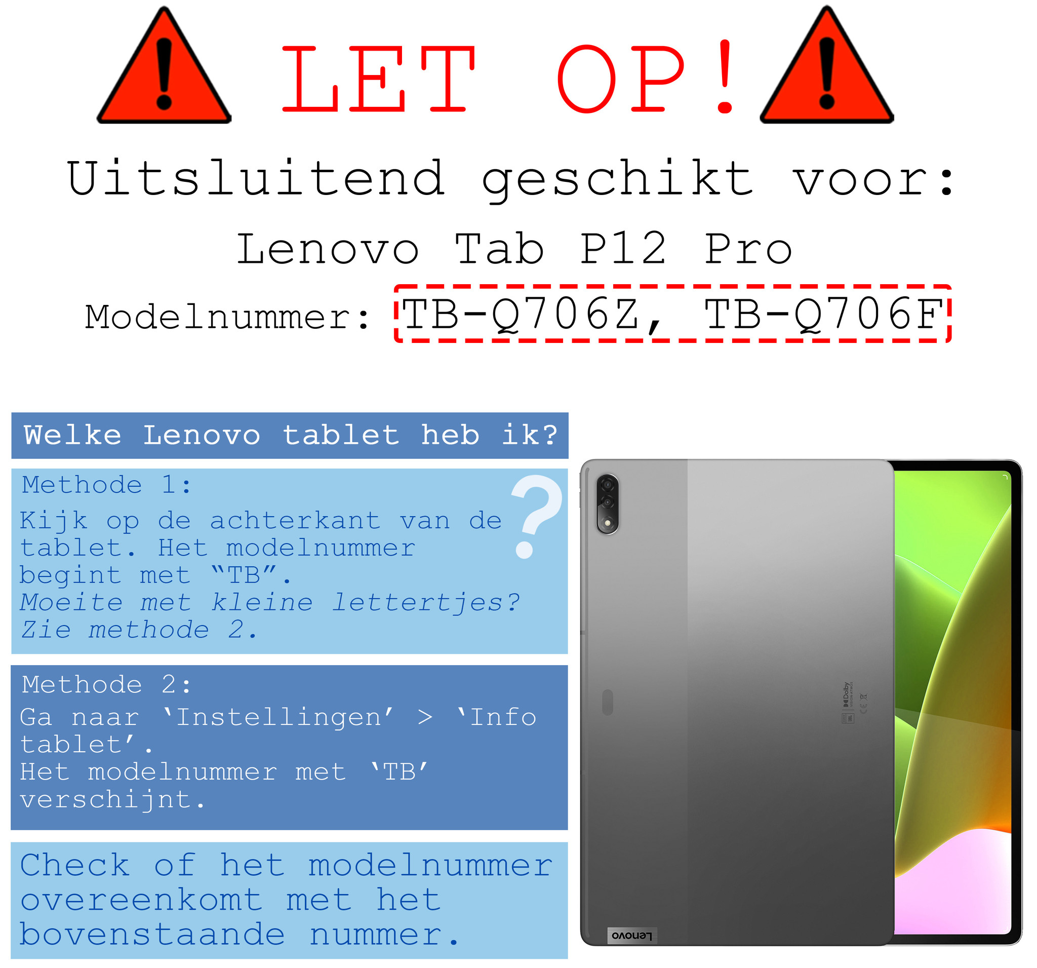 BASEY. Hoesje Geschikt voor Lenovo Tab P12 Pro Hoes Case Tablet Hoesje Tri-fold Met Screenprotector - Hoes Geschikt voor Lenovo Tab P12 Pro Hoesje Hard Cover Bookcase Hoes - Zwart