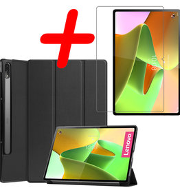BASEY. BASEY. Lenovo Tab P12 Pro Hoes Met Screenprotector - Zwart