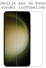 BASEY. Samsung Galaxy S23 Plus Screenprotector Tempered Glass Beschermglas Dichte Notch - Screenprotector voor Samsung Galaxy S23 Plus Screen Protector - 3 Stuks
