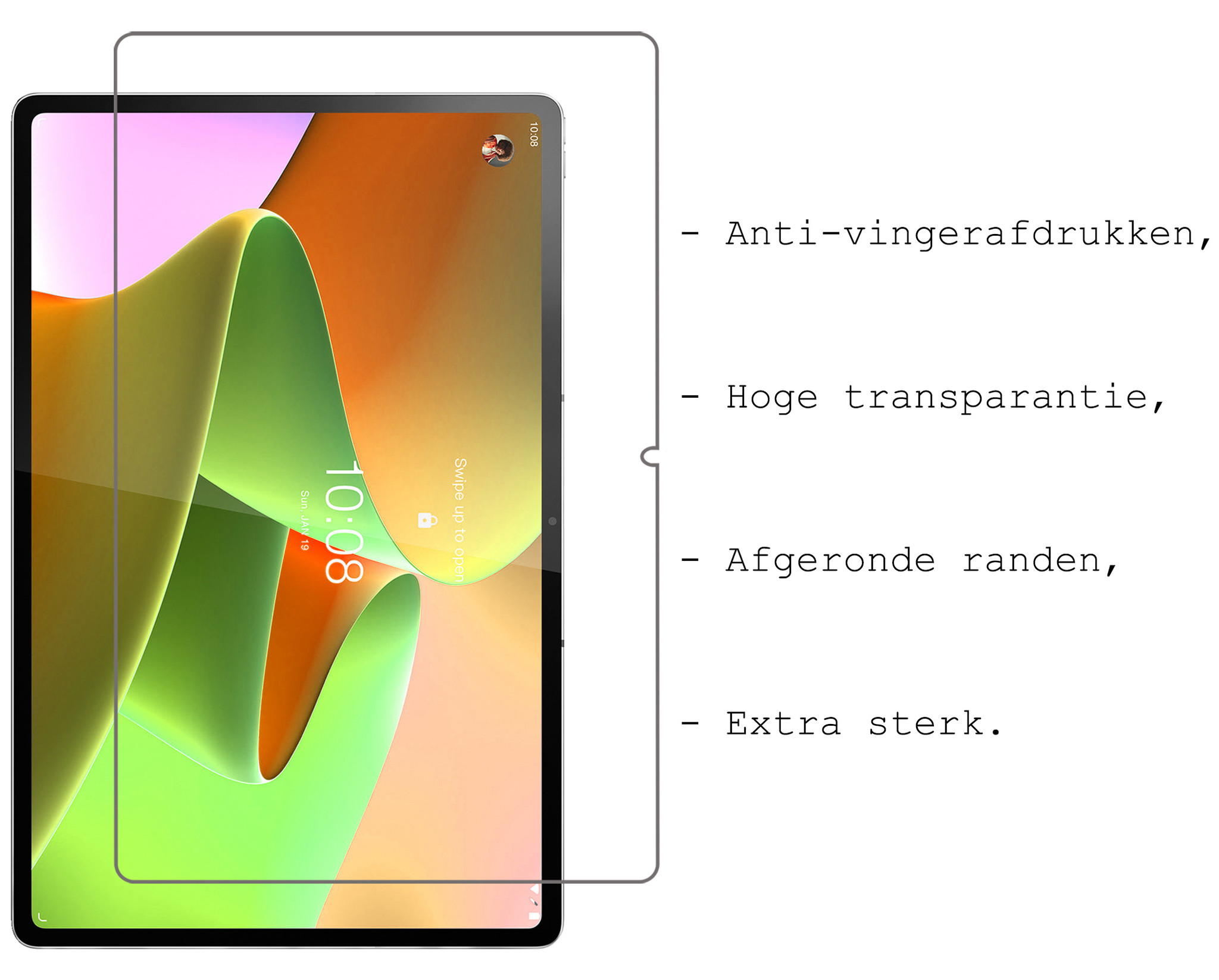 BASEY. Hoesje Geschikt voor Lenovo Tab P12 Pro Hoes Case Tablet Hoesje Tri-fold Met Screenprotector - Hoes Geschikt voor Lenovo Tab P12 Pro Hoesje Hard Cover Bookcase Hoes - Zwart