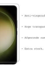 BASEY. Screenprotector Geschikt voor Samsung S23 Plus Screenprotector Tempered Glass Beschermglas Dichte Notch - Screenprotector Geschikt voor Samsung Galaxy S23 Plus Screen Protector - 2 Stuks