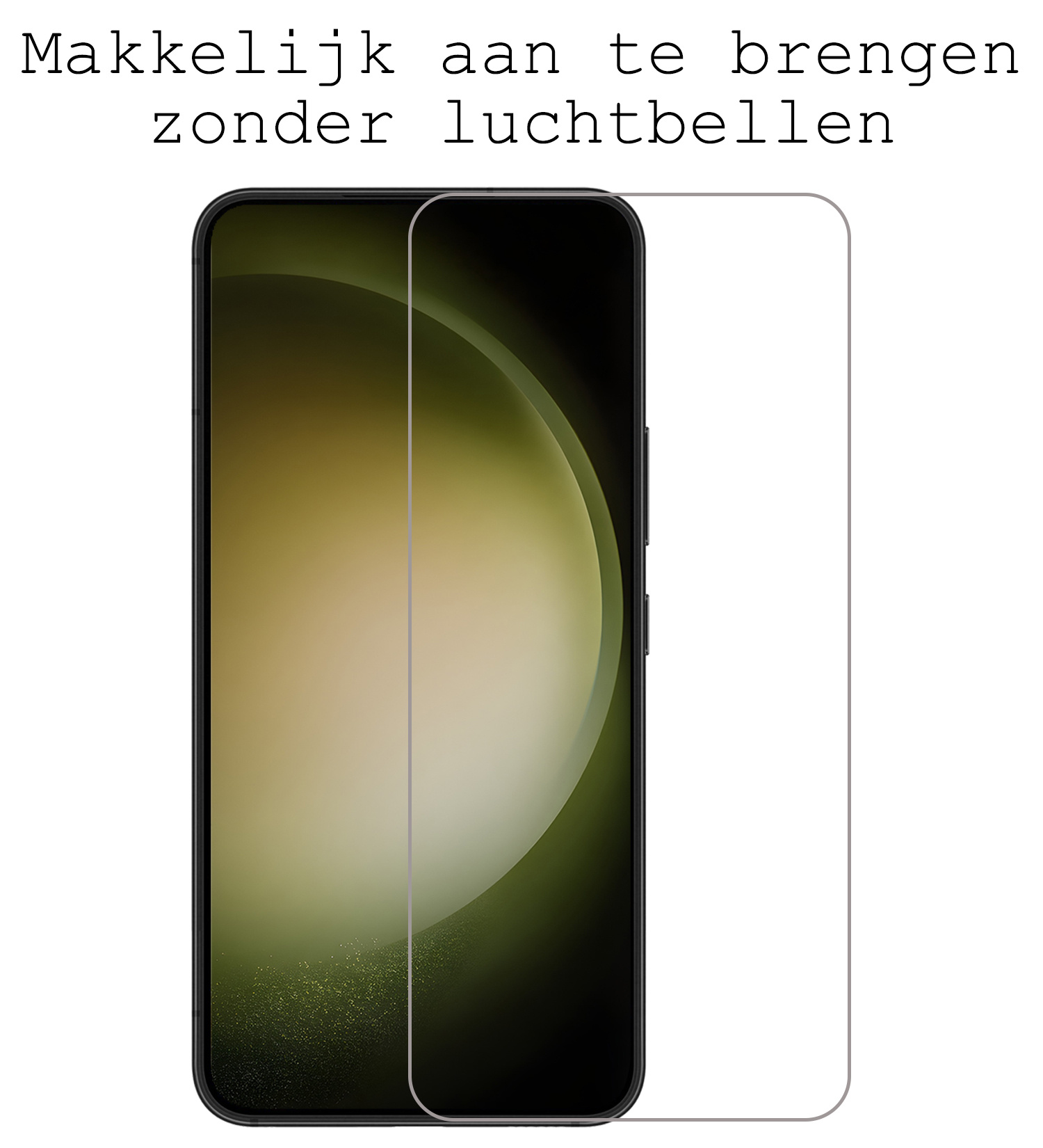 BASEY. Screenprotector Geschikt voor Samsung S23 Plus Screenprotector Tempered Glass Beschermglas Dichte Notch - Screenprotector Geschikt voor Samsung Galaxy S23 Plus Screen Protector