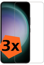 Nomfy Screenprotector Geschikt voor Samsung S23 Screenprotector Bescherm Glas - Screenprotector Geschikt voor Samsung Galaxy S23 Screen Protector Tempered Glass Volledig - 3 PACK