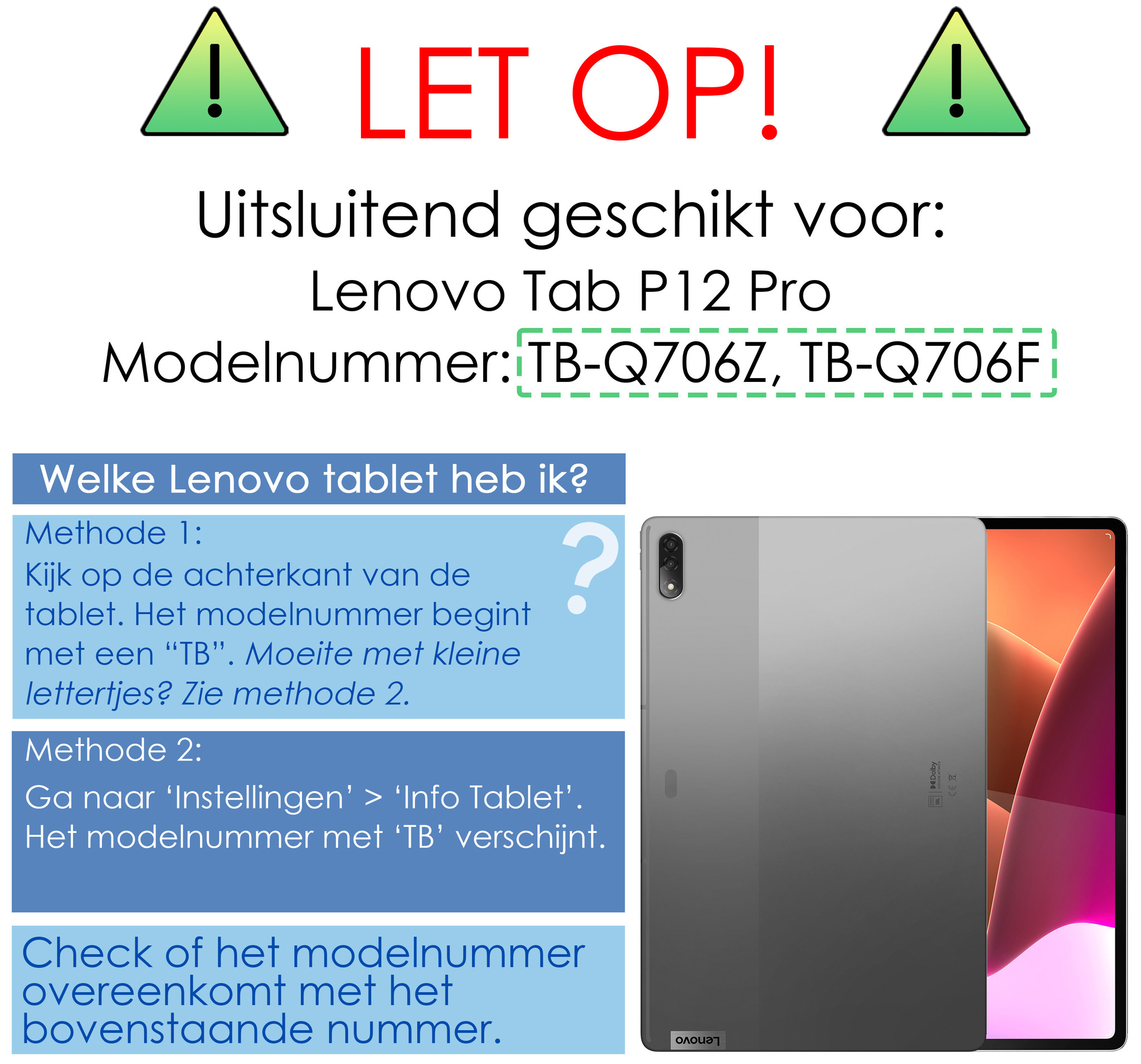 NoXx Hoesje Geschikt voor Lenovo Tab P12 Pro Hoesje Case Hard Cover Hoes Book Case Met Screenprotector - Zwart