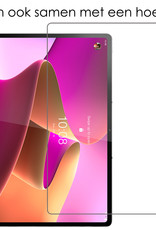 NoXx Hoesje Geschikt voor Lenovo Tab P12 Pro Hoesje Case Hard Cover Hoes Book Case Met Screenprotector - Zwart
