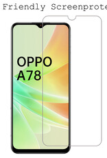 BASEY.  OPPO A78 Screenprotector Tempered Glass - OPPO A78 Beschermglas Screen Protector Glas