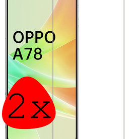 BASEY. BASEY. OPPO A78 Screenprotector Glas - 2 PACK